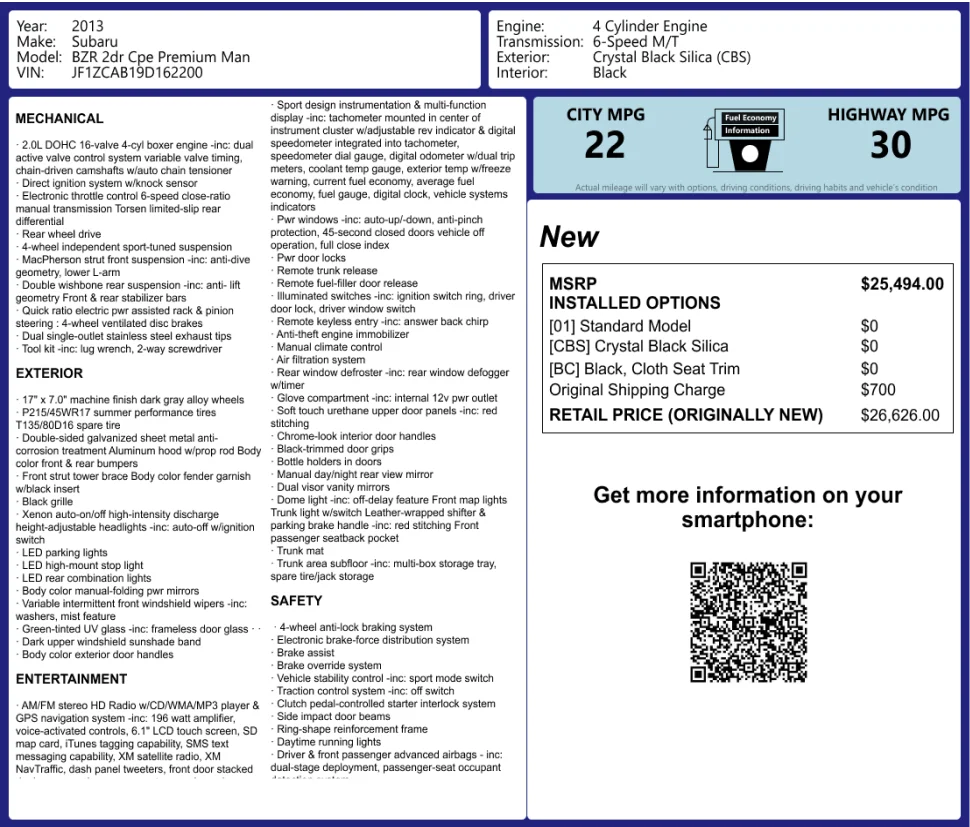 window sticker free sample